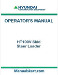 Hyundai HT100V Skid Steer Loader Pdf Operator's Manual Download