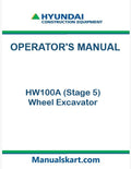Hyundai HW100A (Stage 5) Wheel Excavator Pdf Operator's Manual