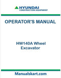 Hyundai HW140A Wheel Excavator Pdf Operator's Manual