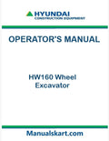 Hyundai HW160 Wheel Excavator Pdf Operator's Manual