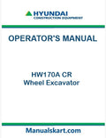 Hyundai HW170A CR Wheel Excavator Pdf Operator's Manual