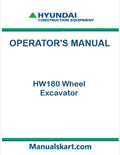 Hyundai HW180 Wheel Excavator Pdf Operator's Manual