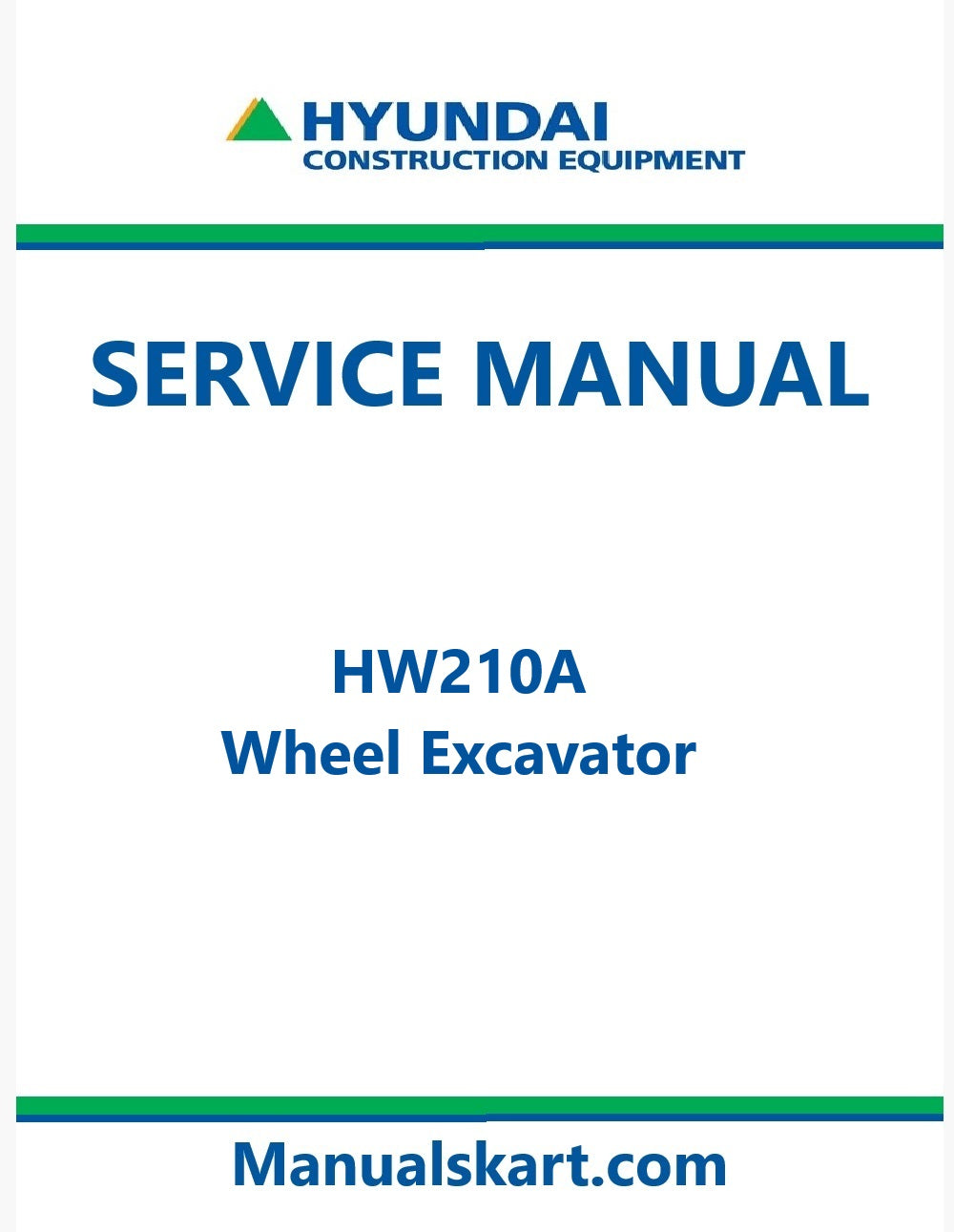Hyundai HW210A Wheel Excavator Pdf Repair Service Manual