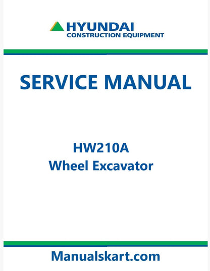 Hyundai HW210A Wheel Excavator Pdf Repair Service Manual