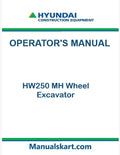 Hyundai HW250 MH Wheel Excavator Pdf Operator's Manual