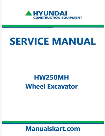 Hyundai HW250MH Wheel Excavator Pdf Repair Service Manual