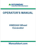Hyundai HW65AH Wheel Excavator Pdf Operator's Manual