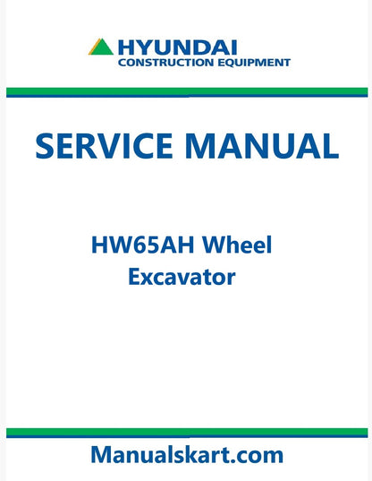 Hyundai HW65AH Wheel Excavator Pdf Repair Service Manual