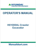 Hyundai HX1000AL Crawler Excavator Pdf Operator's Manual