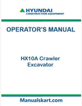 Hyundai HX10A Crawler Excavator Pdf Operator's Manual