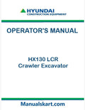 Hyundai HX130 LCR Crawler Excavator Pdf Operator's Manual