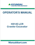Hyundai HX145 LCR Crawler Excavator Pdf Operator's Manual