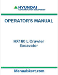 Hyundai HX160 L Crawler Excavator Pdf Operator's Manual