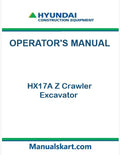 Hyundai HX17A Z Crawler Excavator Pdf Operator's Manual