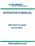Hyundai HX17AZ Crawler Excavator Pdf Operator's Manual