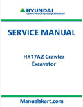 Hyundai HX17AZ Crawler Excavator Pdf Repair Service Manual