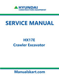 Hyundai HX17E Crawler Excavator Pdf Repair Service Manual