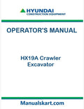 Hyundai HX19A Crawler Excavator Pdf Operator's Manual
