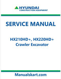 Hyundai HX210HD+, HX220HD+ Crawler Excavator Pdf Repair Service Manual