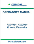 Hyundai HX210S+, HX220S+ Crawler Excavator Pdf Operator's Manual