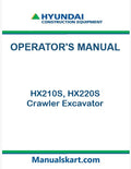 Hyundai HX210S, HX220S Crawler Excavator Pdf Operator's Manual