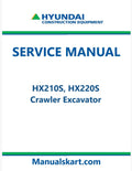Hyundai HX210S, HX220S Crawler Excavator Pdf Repair Service Manual