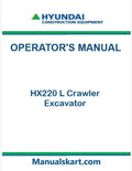 Hyundai HX220 L Crawler Excavator Pdf Operator's Manual