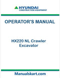 Hyundai HX220 NL Crawler Excavator Pdf Operator's Manual