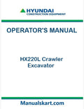 Hyundai HX220L Crawler Excavator Pdf Operator's Manual