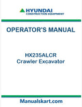 Hyundai HX235ALCR Crawler Excavator Pdf Operator's Manual