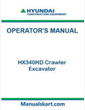 Hyundai HX340HD Crawler Excavator Pdf Operator's Manual