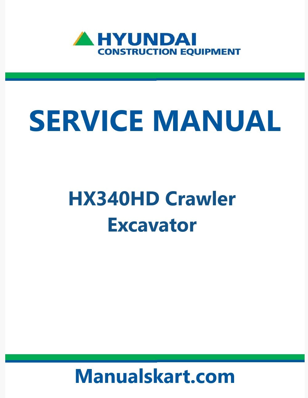 Hyundai HX340HD Crawler Excavator Pdf Repair Service Manual