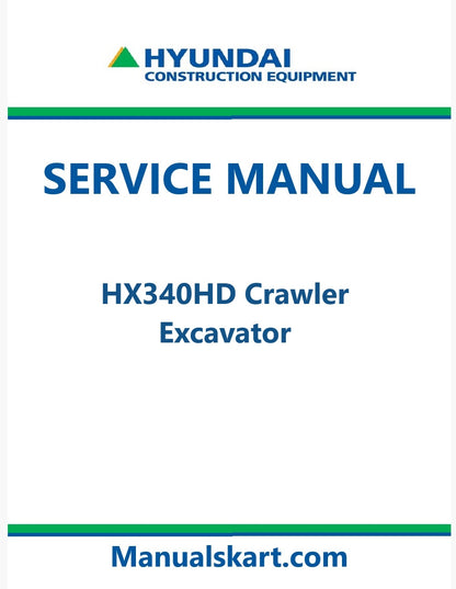 Hyundai HX340HD Crawler Excavator Pdf Repair Service Manual