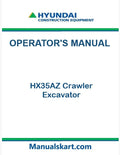 Hyundai HX35AZ Crawler Excavator Pdf Operator's Manual