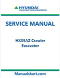 Hyundai HX35AZ Crawler Excavator Pdf Repair Service Manual