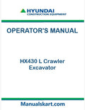Hyundai HX430 L Crawler Excavator Pdf Operator's Manual