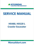 Hyundai HX480, HX520 L Crawler Excavator Pdf Repair Service Manual