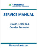 Hyundai HX480, HX520A L Crawler Excavator Pdf Repair Service Manual