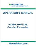 Hyundai HX480, HX520AL Crawler Excavator Pdf Operator's Manual