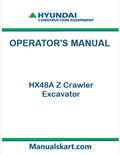 Hyundai HX48A Z Crawler Excavator Pdf Operator's Manual