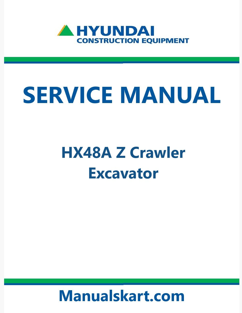 Hyundai HX48A Z Crawler Excavator Pdf Repair Service Manual