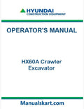 Hyundai HX60A Crawler Excavator Pdf Operator's Manual