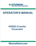 Hyundai HX60G Crawler Excavator Pdf Operator's Manual