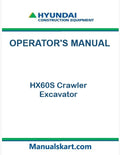 Hyundai HX60S Crawler Excavator Pdf Operator's Manual