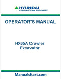 Hyundai HX65A Crawler Excavator Pdf Operator's Manual
