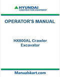 Hyundai HX800AL Crawler Excavator Pdf Operator's Manual