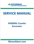 Hyundai HX800AL Crawler Excavator Pdf Repair Service Manual