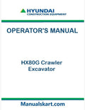 Hyundai HX80G Crawler Excavator Pdf Operator's Manual