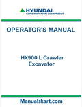 Hyundai HX900 L Crawler Excavator Pdf Operator's Manual