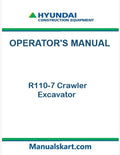 Hyundai R110-7 Crawler Excavator Pdf Operator's Manual